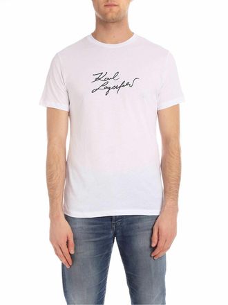 Karl Lagerfeld Signature t-shirt in white