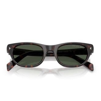 Prada Cat-Eye Sunglasses In Glossy Havana Acetate With Polarized Lenses