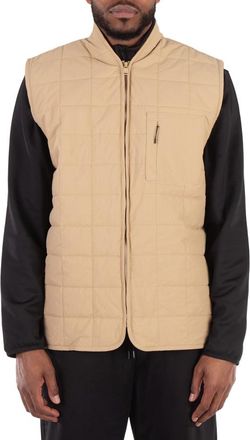 Rains Mens Beige Giron Liner Vest, Size X-Small
