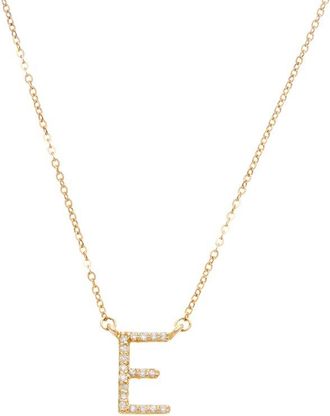 Suzy Levian 14K 0.1 ct. tw. Diamond Initial Necklace