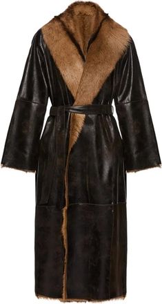 Magda Butrym Cappotto a portafoglio con cintura - Marrone