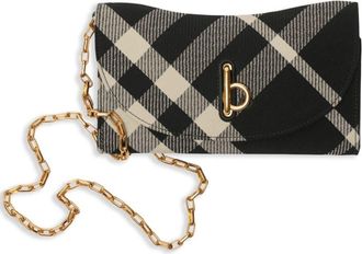Burberry Rocking Horse chain wallet - women - Polyester/Cotton/Polyurethane/Cotton/Lambskin - One Size - Black