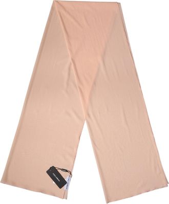 Dolce & Gabbana Peach Silk Neck Wrap Shawl Women Stole 200cm X 64cm Scarf Pink Elastane