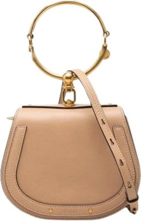 Chlo&eacute; Pre-owned The Nile - Dames - Vintage Mini Tas - Beige - ONE Size - Leer - Vintage