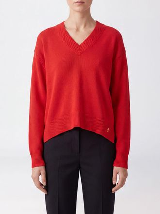 Anine Bing Maglia con scollo a V in puro cashmere con bordi a costine