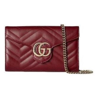 Gucci (WMNS) Gucci 25 GG Marmont Wallet on Chain Rosso Ancora Red 837745-AAET8-6207