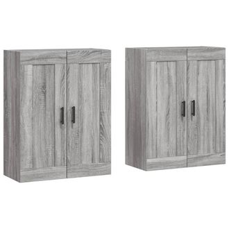 Berkfield Home Wall Mounted Cabinets 2 pcs Grey Sonoma Engineered Wood