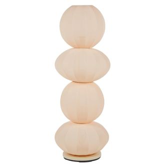 Maisons du monde Lámpara de pie de tela beige crema de 131 cm