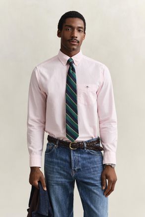 GANT Men Banker Stripe Classic Oxford Shirt (XXXL) WASHED PINK