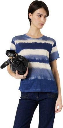 Gerard Darel Mabinty Linen Tie Dye T-Shirt in Indigo at Nordstrom, Size X-Large/xx-Large