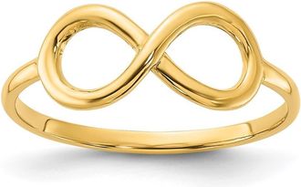 Diamond2Deal 14k Yellow Gold Polished Infinity Ring