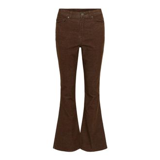 Kaffe Broek - Dames - Jeans - Bruin - Maat: 2XL