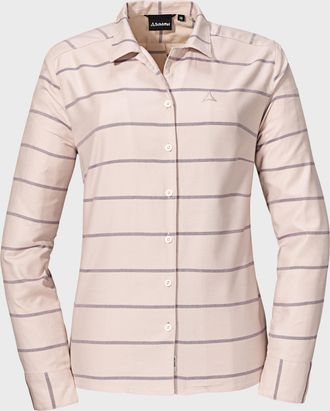 Sch&ouml;ffel Outdoorbluse SCH&Ouml;FFEL Blouse Roslyn L, Damen, Gr. 38, rosa (3125, rosa), 53% Baumwolle 47% Lyocell, Basic, Blusen Outdoorbluse