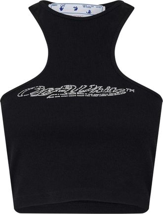 Off-white Off White Dames/Dames Relaxed Fit Tanktop (Zwart)