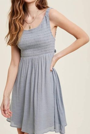 Wishlist Smocked Mini Dress In Cloud