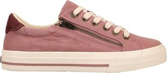 Taos Womens Z Soul Canvas Sneaker In Dusty Rose/wine
