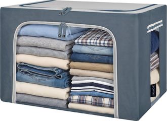 KASANOVA Scatola armadio 60x42x40 cm doppia cerniera blu