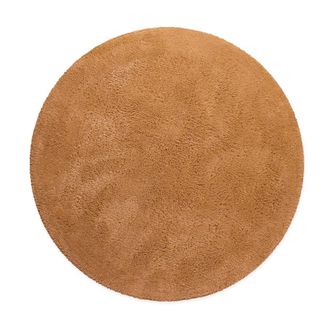 Wecon Home Alfombra de ba&ntilde;o terracota redonda de algod&oacute;n 80 cm