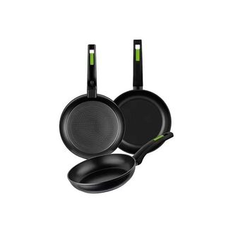Monix Lote 3 Sartenes Aluminio &Oslash;18-&oslash;22-&oslash;26cm Green Monix
