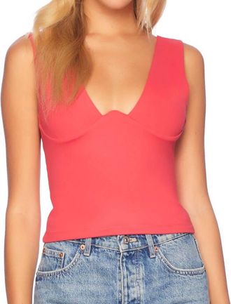 Susana Monaco Underwire Tank Top In Framboise