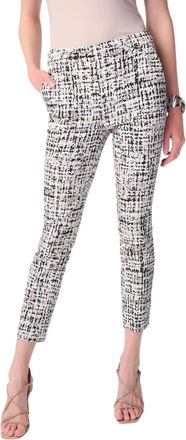 Joseph Ribkoff Tweed Motif Slim Leg Pants In Van/multi
