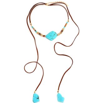 Panacea Suede & Turquoise Necklace at Nordstrom