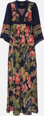 Etro Floral silk crepe de chine maxi dress