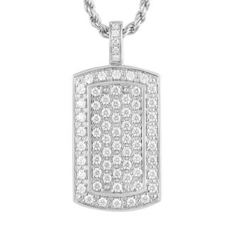 Grown Brilliance 10KT White Gold 2.00 Carat Lab Grown Diamond Pendant Necklace for Women