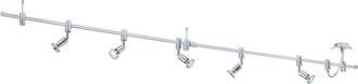 Loops Flush 5 Spot Ceiling Light Colour Aluminium Chrome Plated Bulb GU10 5x3W