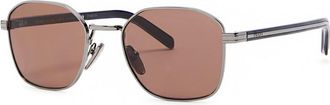 Prada Round-frame Sunglasses - Silver - One Size