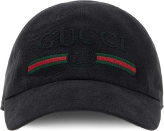 Gucci Katoenen Baseballpet - unisex - Petten - Zwart - S - Katoen - Accessoires