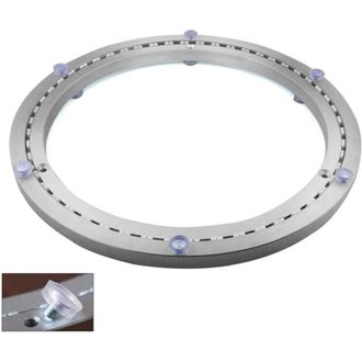 Elle Plato Giratorio De Acero Inoxidable De 45 Cm - Rotaci&oacute;n De 360&deg; - Capacidad De Carga De 300 Kg - Antideslizante Con Almohadilla De Goma