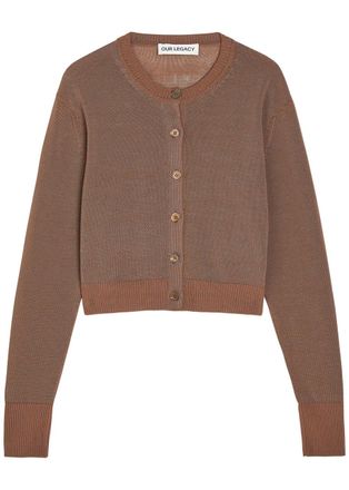 Our Legacy Micro Cotton-blend Cardigan - Brown - 42 (UK14 / L)