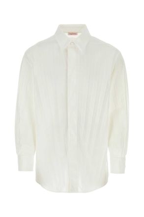 Valentino Garavani Mens White Tech Nylon Oversize Shirt - Size X-Small