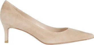 Roberto Festa Milano Taupe Cerere Suede Leather Pumps
