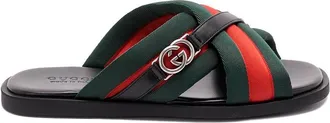 Gucci Criss-Cross Sandals With Web
