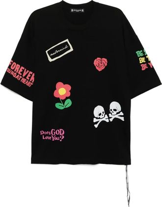 Mastermind Japan T-shirt con stampa grafica - Nero