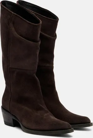 Khaite Clive suede knee-high boots