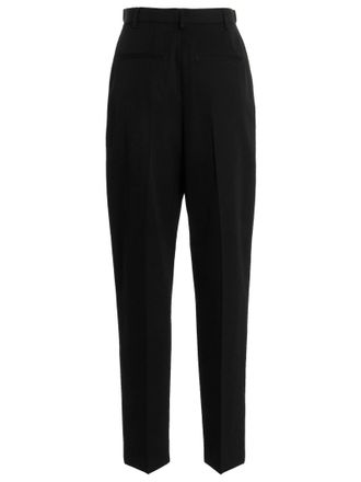 Tory Burch Wool Twill Trousers - Black