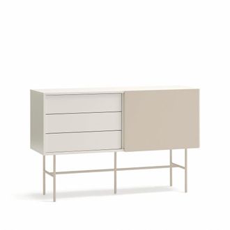 Teulat Aparador 3 cajones 1 puerta corredera crema y arena