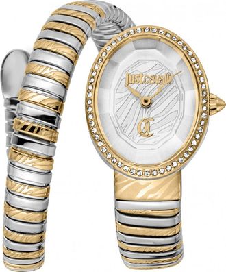 Just Cavalli Womens JC1L353M0055 Ladies Signature Snake Velina Watch - Gold