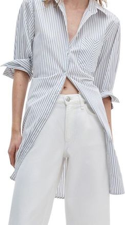 Rag & Bone Andi High Waist Ankle Wide Leg Jeans in White at Nordstrom, Size 25