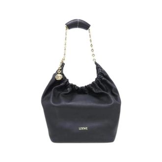 Loewe Pre-owned Squeeze Small Lamb Shoulder Bag - Dames - Vintage Schoudertas - Zwart - ONE Size - Leer - Vintage