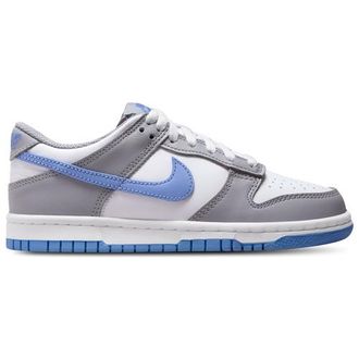 Nike Girls Dunk Low - Girls Grade School Basketball Shoes - White / Royal / Grey Size 4.0