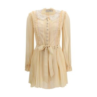 Self Portrait Beige Viscose Casual Womens Dress