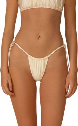 Montce Swim Brasil Scrunch Bikini Bottom In Cream Silkie