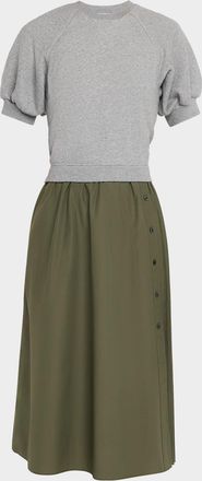 Tanya Taylor Shayna Combo Midi Dress