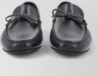 HUGO BOSS loafers round toe bow detail rubber sole