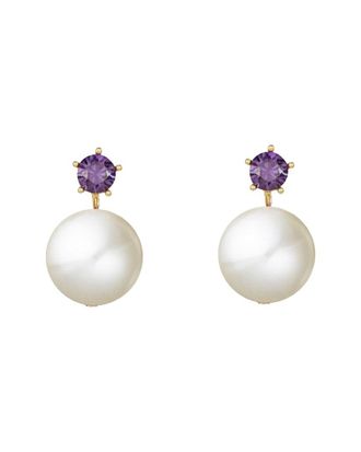 Liv Oliver 18K Plated 1.20 Ct. Tw. Quartz Drop Earrings