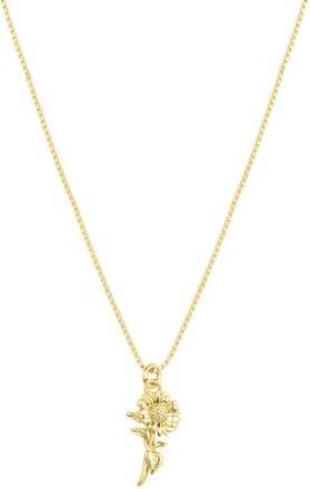 Set & Stones Elsie Birth Flower Necklace in Gold /August at Nordstrom